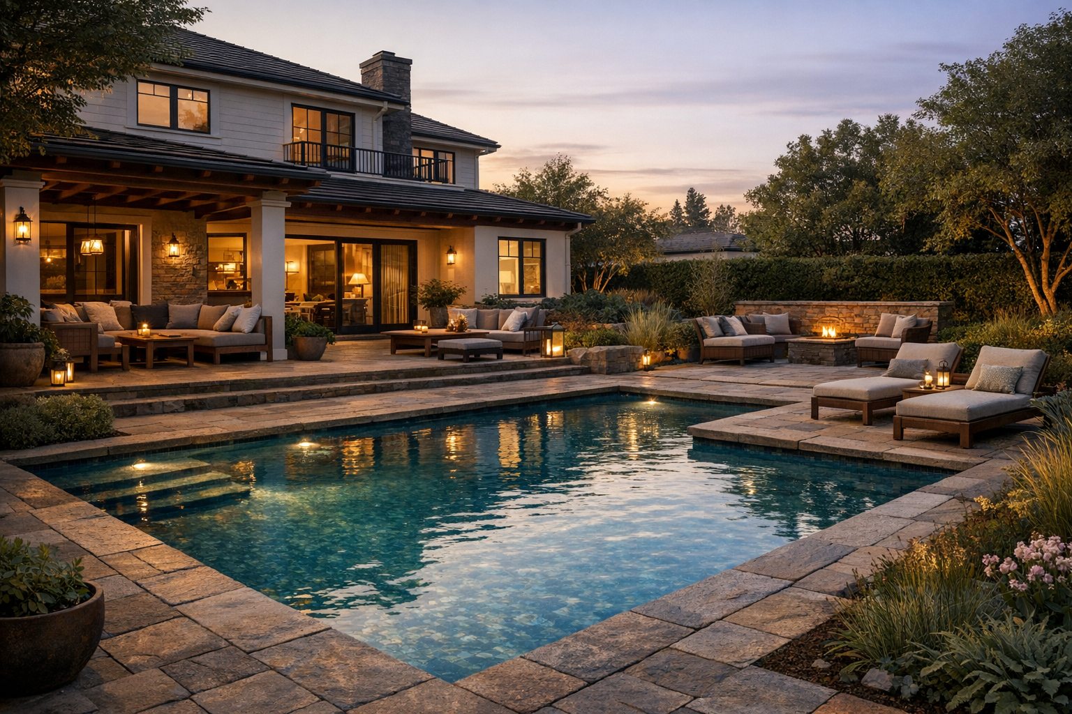 Visual premium di piscina residenziale privata
